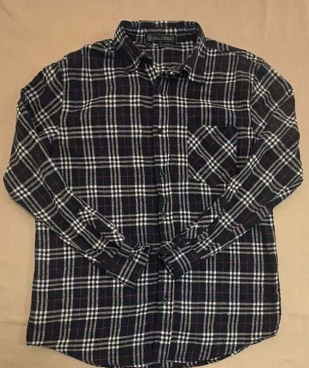 Urban Republic Men's Blue Plaid Flannel Long Sleeve Shirt Size Large